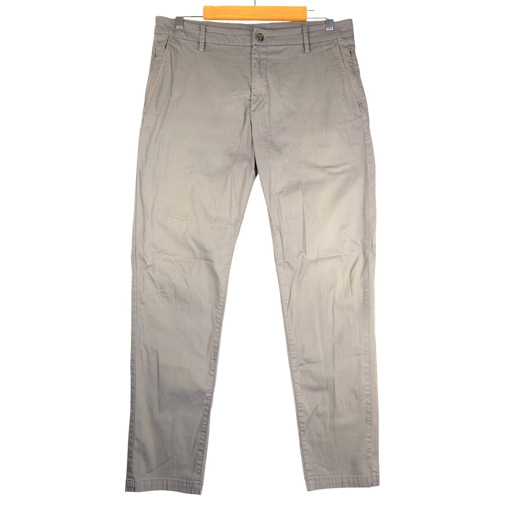 Birddogs Boomstick Mens Pants Grey Stretch Chino Casual 34x32 (Fits 34x30)